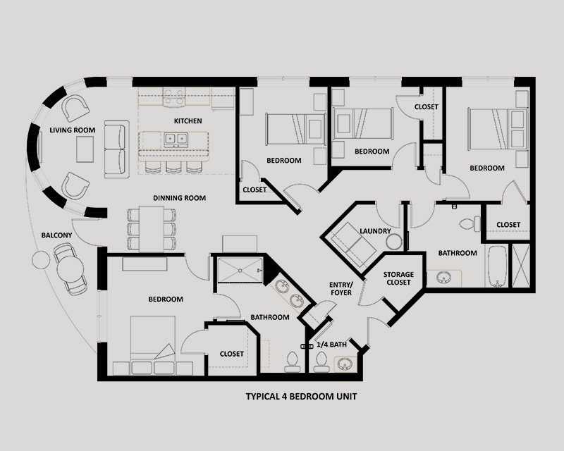 The Grandiose 4 bedroom apartment floor plan